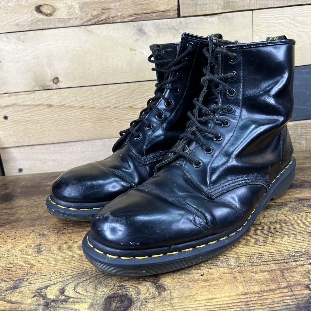 Dr. Martens 1460 Boots Mens Size 13 Black Leather Combat Ankle Lace Up Workwear